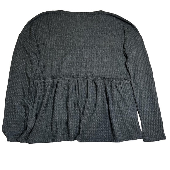 Lisa Robertson Dusty Teal Waffle Knit Babydoll Top Shirt Tee 
Size XS
NWT - Picture 4 of 10